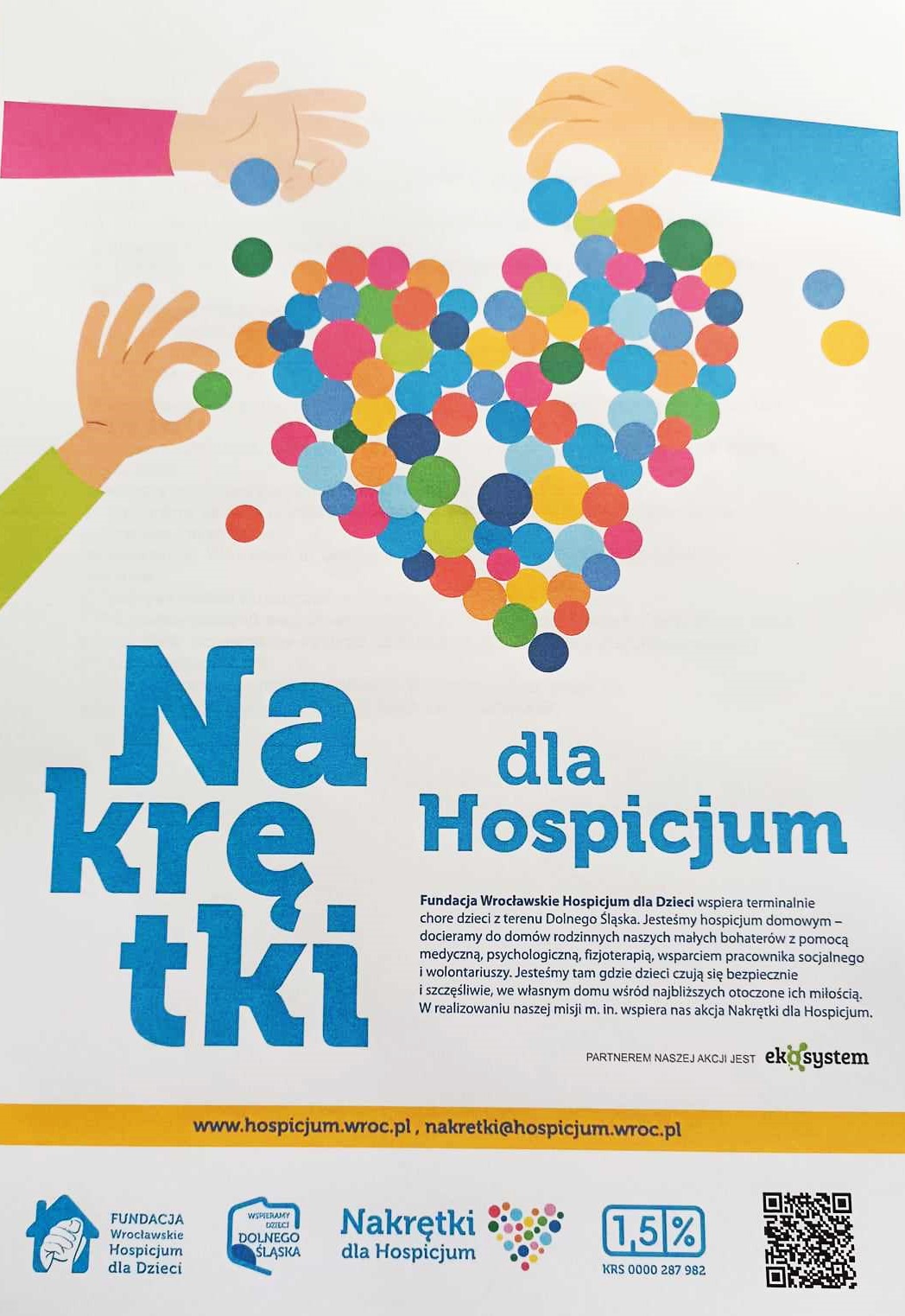 Nakrętki dla Hospicjum - zbi&oacute;rka do 30.06.2024r.