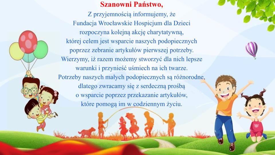 Zbiórka dla Hospicjum
